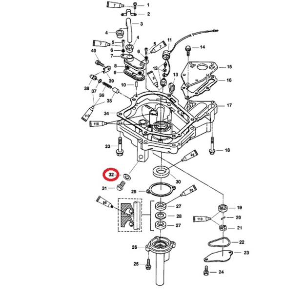 MERCURY ENGINE OIL DRAIN PLUG WASHER